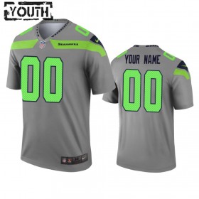 Tröjor Seattle Seahawks Custom grå Inverted Legend - Barn
